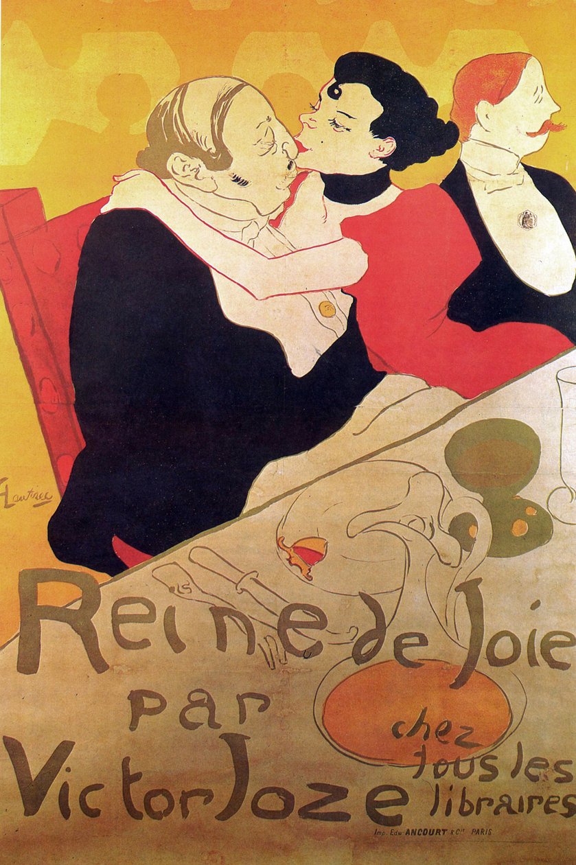 Henri de Toulouse-Lautrec 1864 - 1901, fransk målare, Glädjens drottning 1892 av Henri de Toulouse Lautrec
