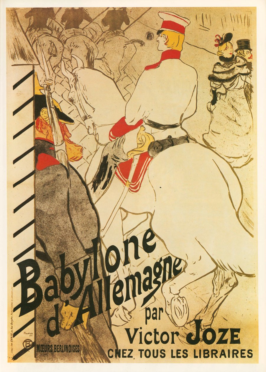Henri de Toulouse-Lautrec: Babylon i Tyskland ... (litografi) av Henri de Toulouse-Lautrec