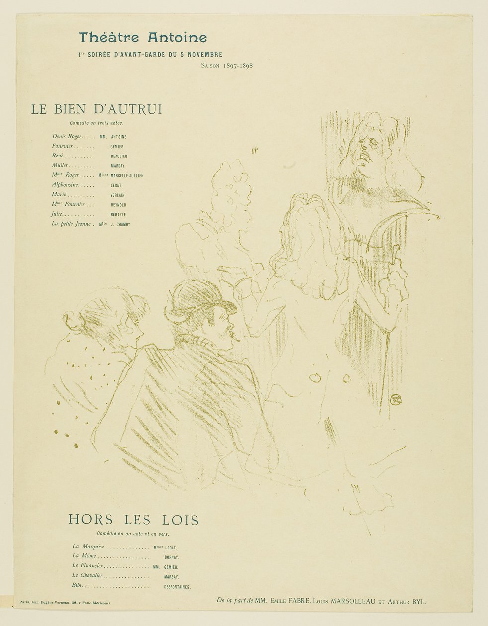 En hyllning till Molière av Henri de Toulouse-Lautrec