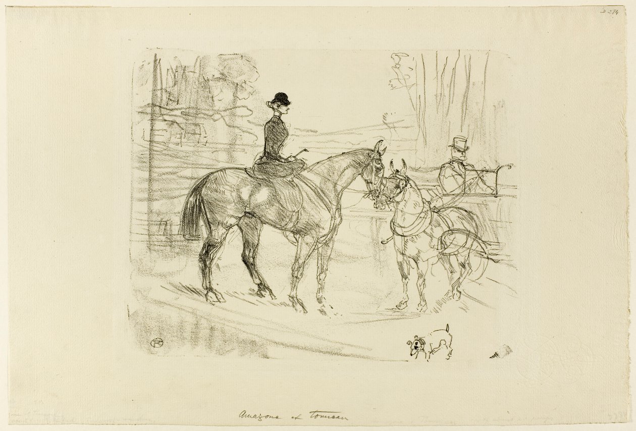 Ryttare och vagn av Henri de Toulouse-Lautrec