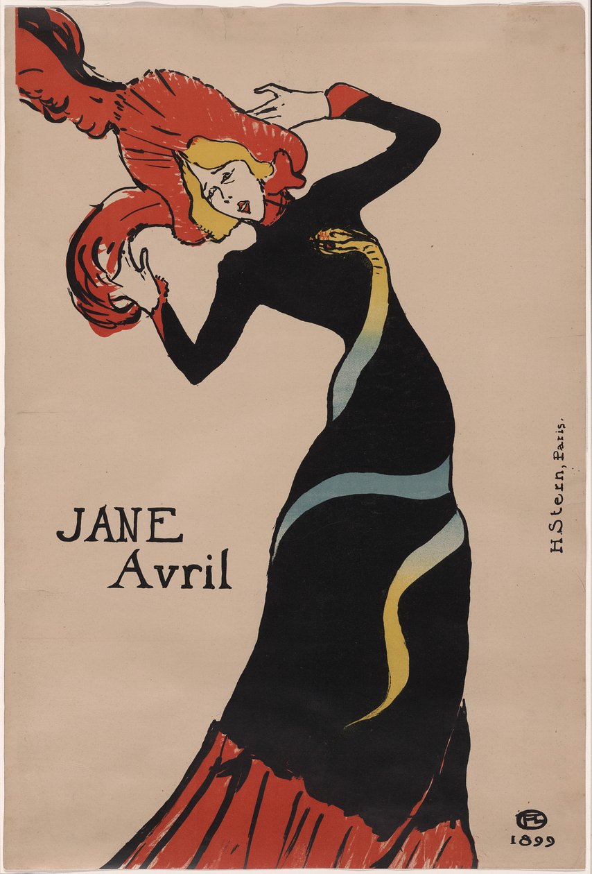Jane Avril av Henri de Toulouse-Lautrec
