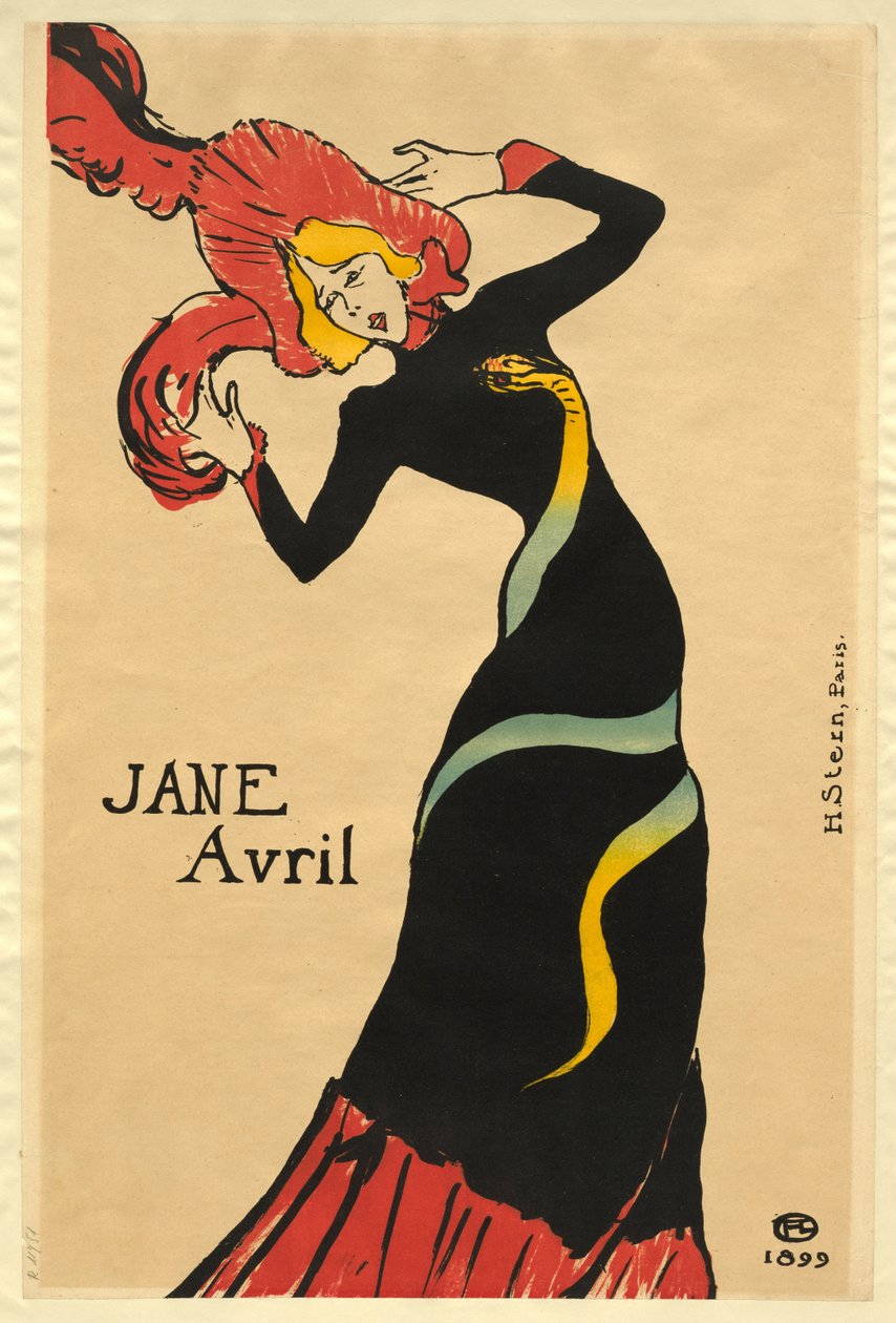 Jane Avril av Henri de Toulouse-Lautrec
