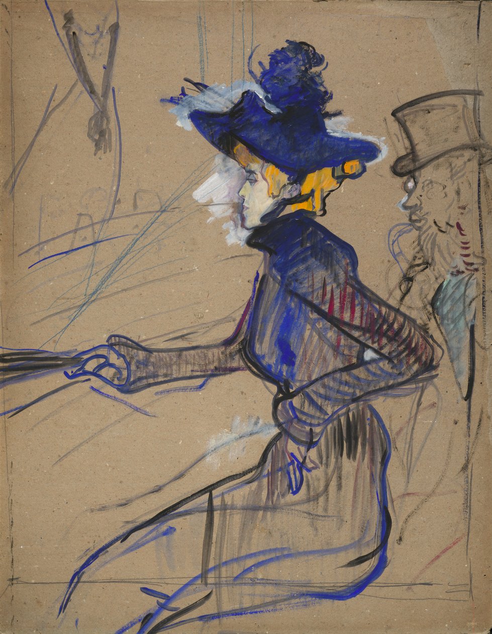 Jane Avril på Divan Japonais av Henri de Toulouse-Lautrec