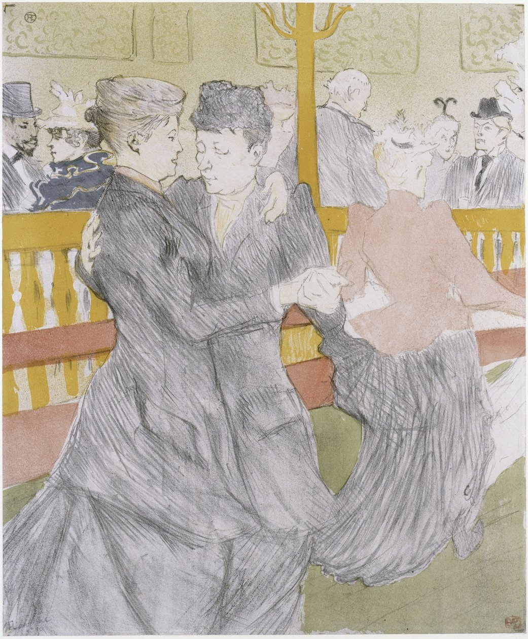 Dansen på Moulin Rouge av Henri de Toulouse-Lautrec