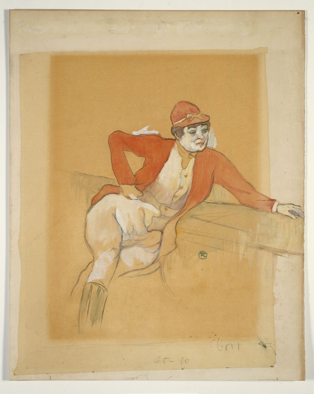 La Macarona i en jockeys kostym av Henri de Toulouse-Lautrec