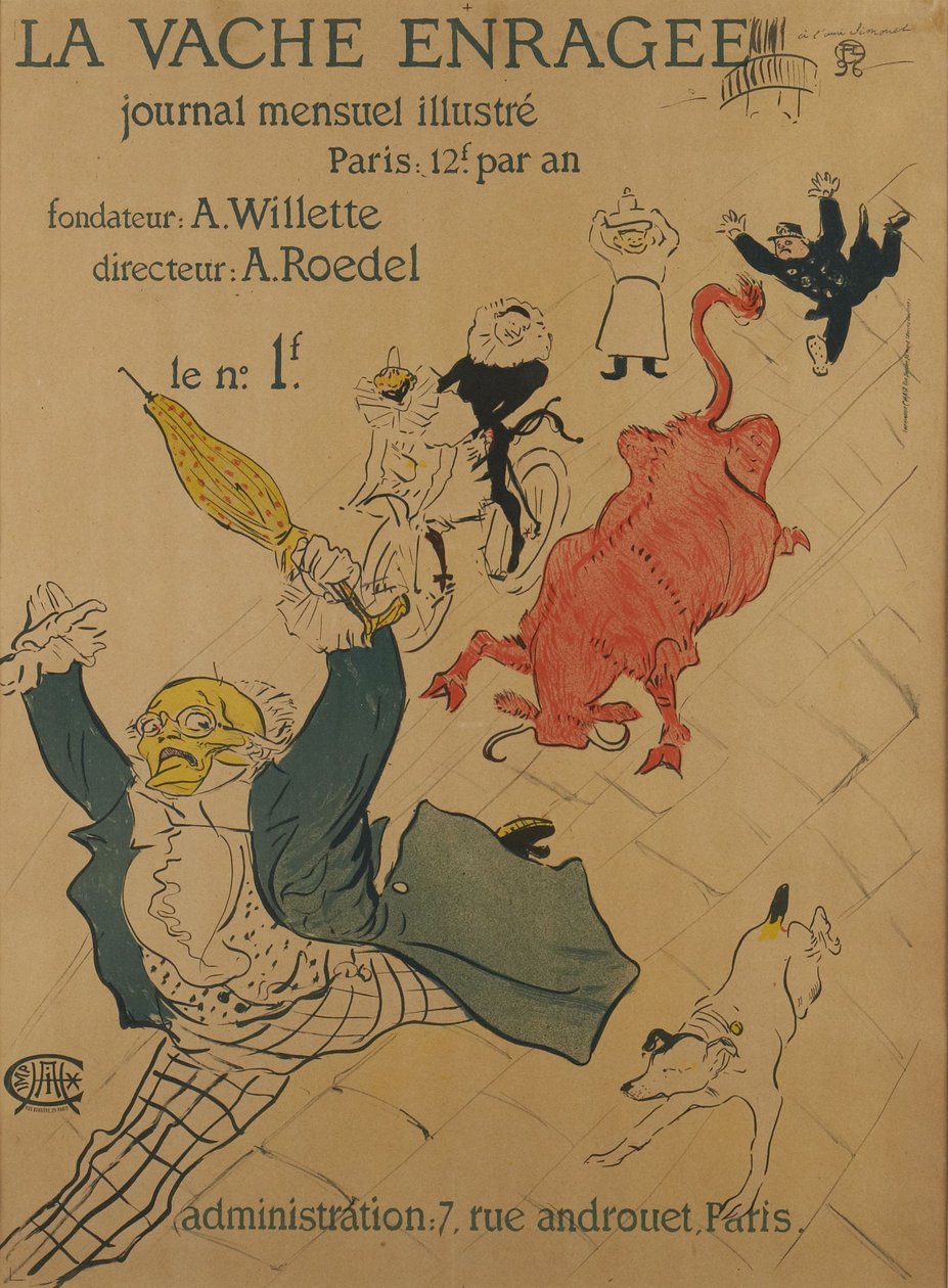 Die wütende Kuh av Henri de Toulouse-Lautrec