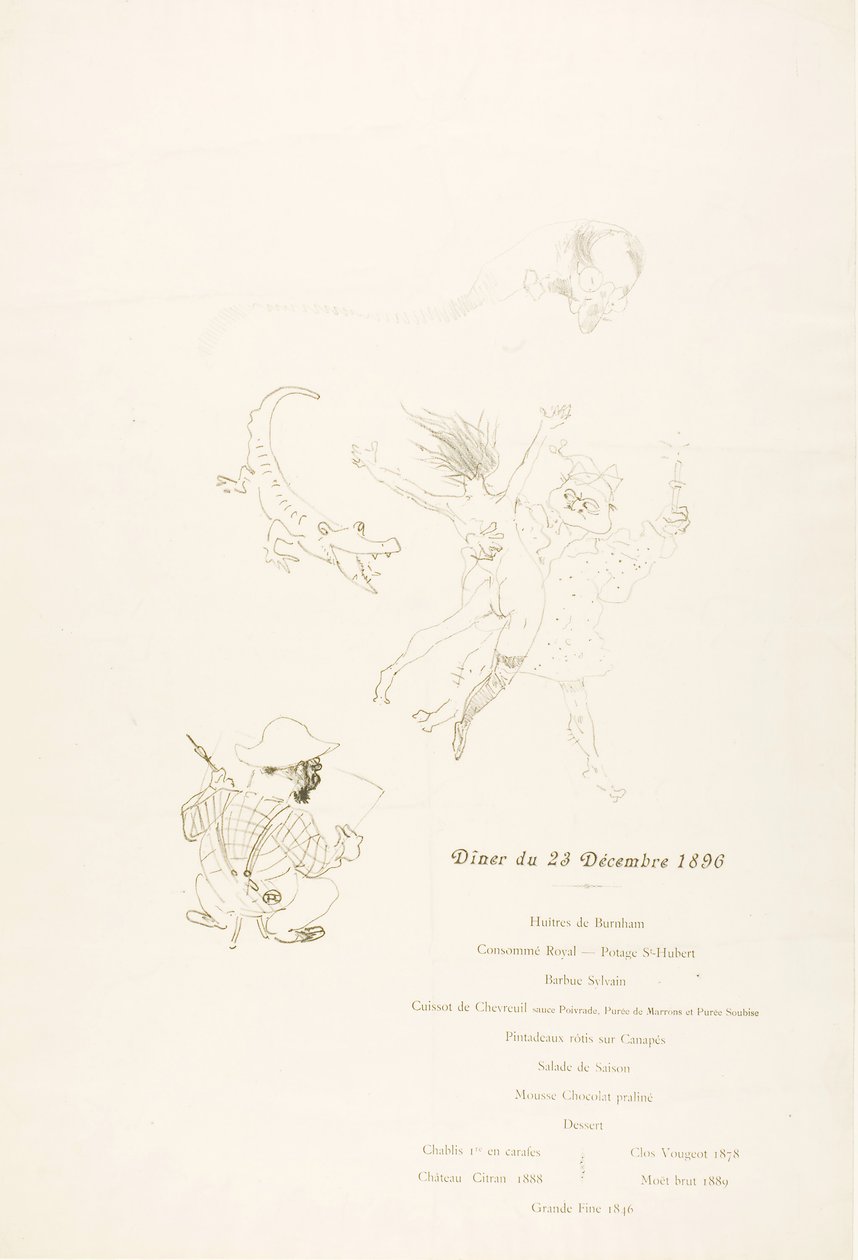 Le crocodile, Meny av Henri de Toulouse-Lautrec