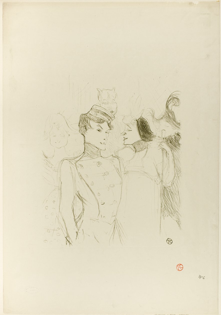 Lender och Lavallière i en revy på Variétés av Henri de Toulouse-Lautrec