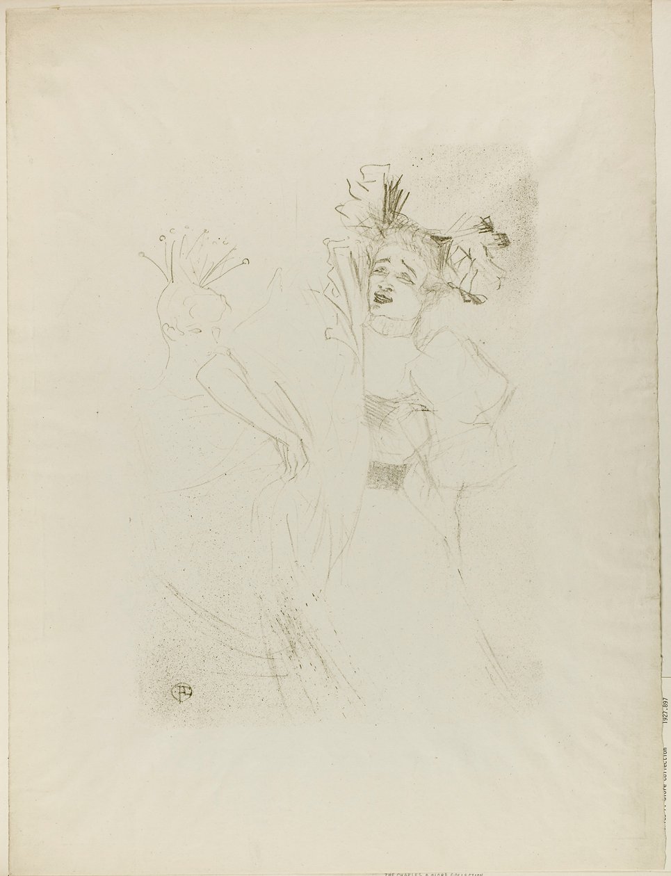 Långivare i Chilpéric, Full Face av Henri de Toulouse-Lautrec