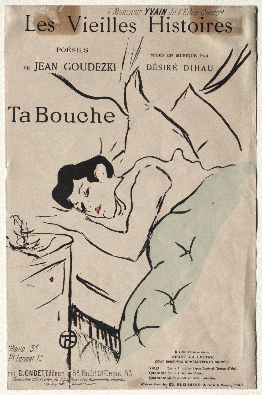 De gamla berättelserna: Din mun av Henri de Toulouse-Lautrec