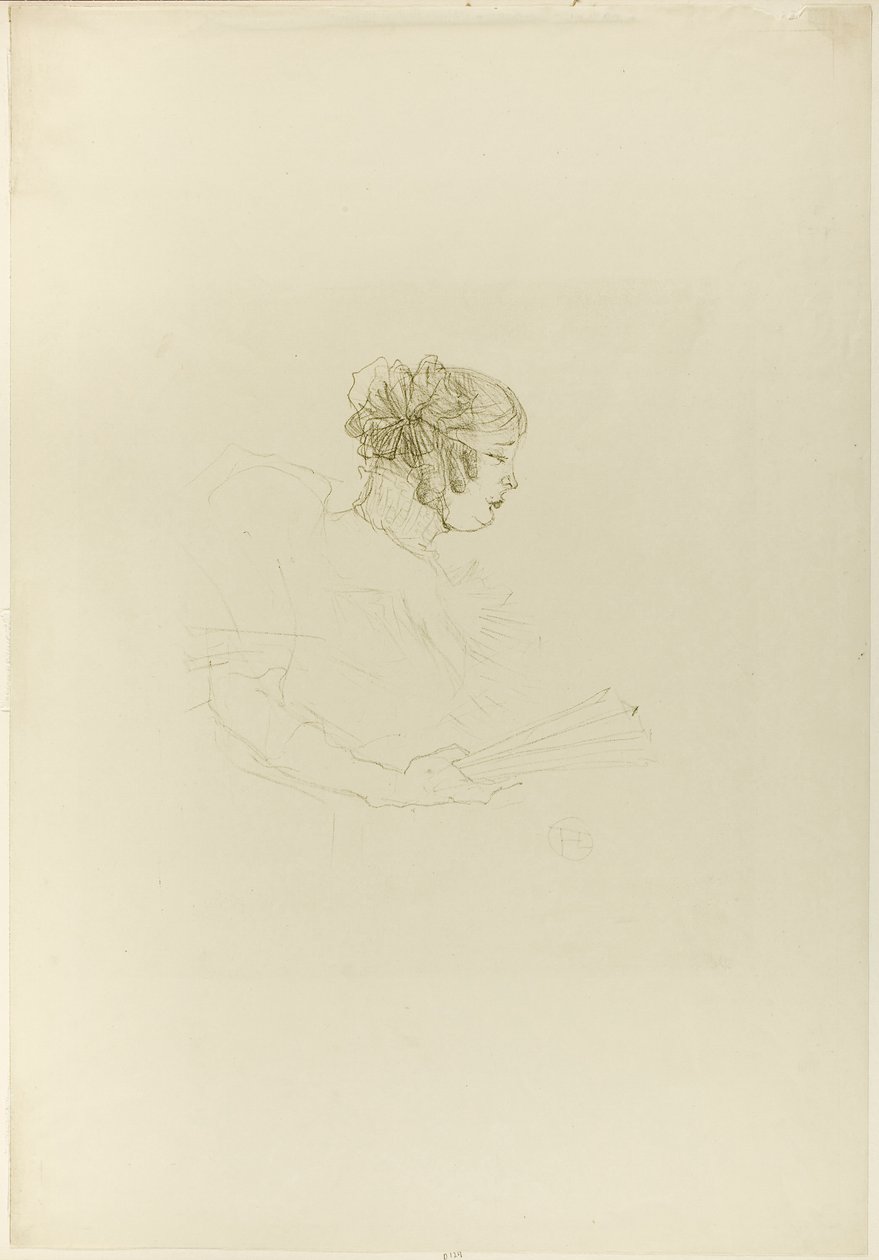 Luce Myrès, i profil av Henri de Toulouse-Lautrec