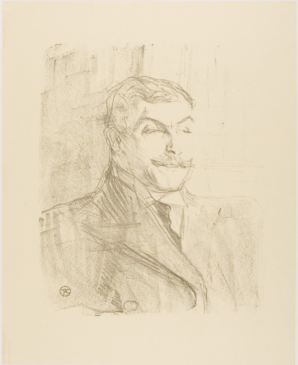 Lucien Guitry, från Treize Lithographies av Henri de Toulouse-Lautrec