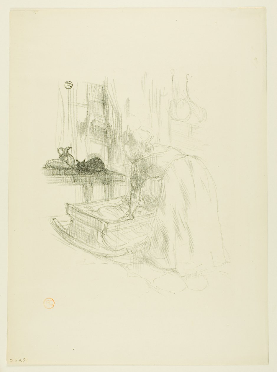 Vaggvisa, från Melodier av Désiré Dihau av Henri de Toulouse-Lautrec