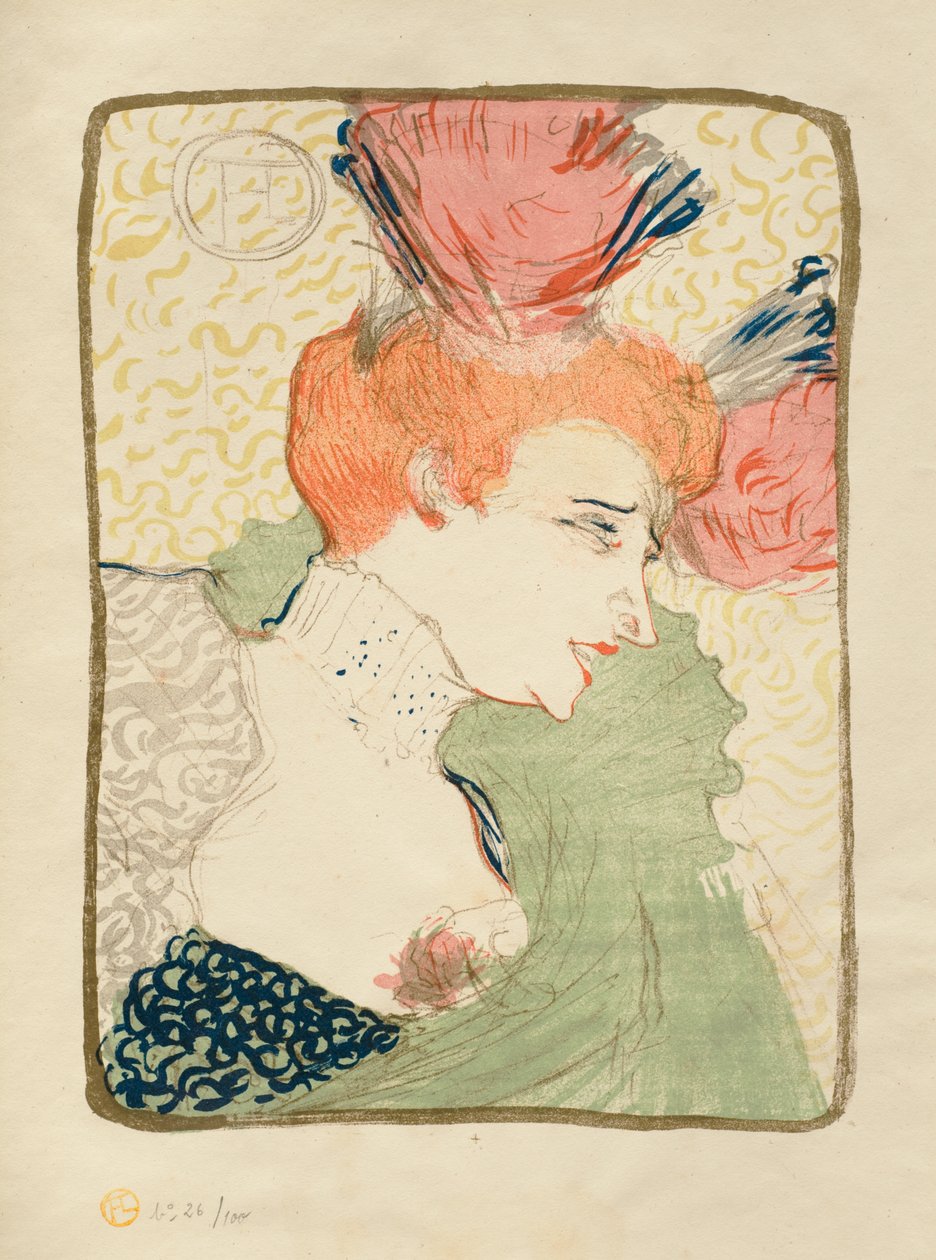 Mademoiselle Marcelle Lender, bystbild av Henri de Toulouse-Lautrec