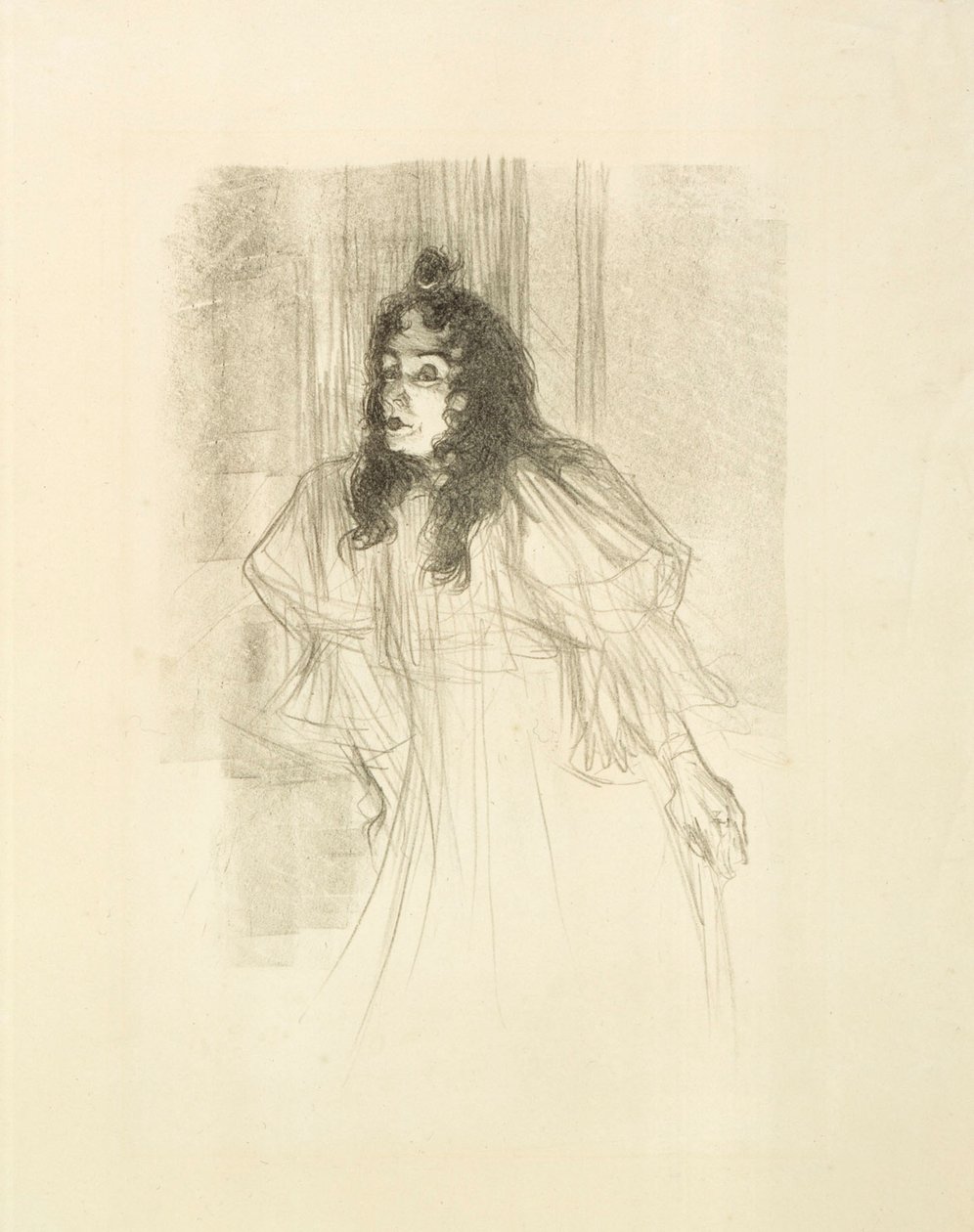 Miss May Befort med utsläppt hår av Henri de Toulouse-Lautrec