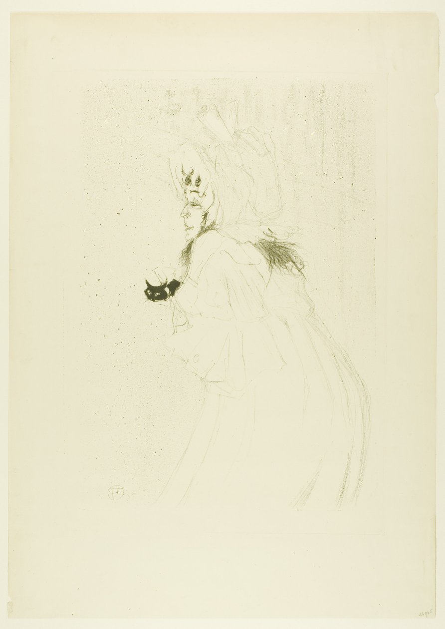 Miss May Belfort tar en pilbåge av Henri de Toulouse-Lautrec