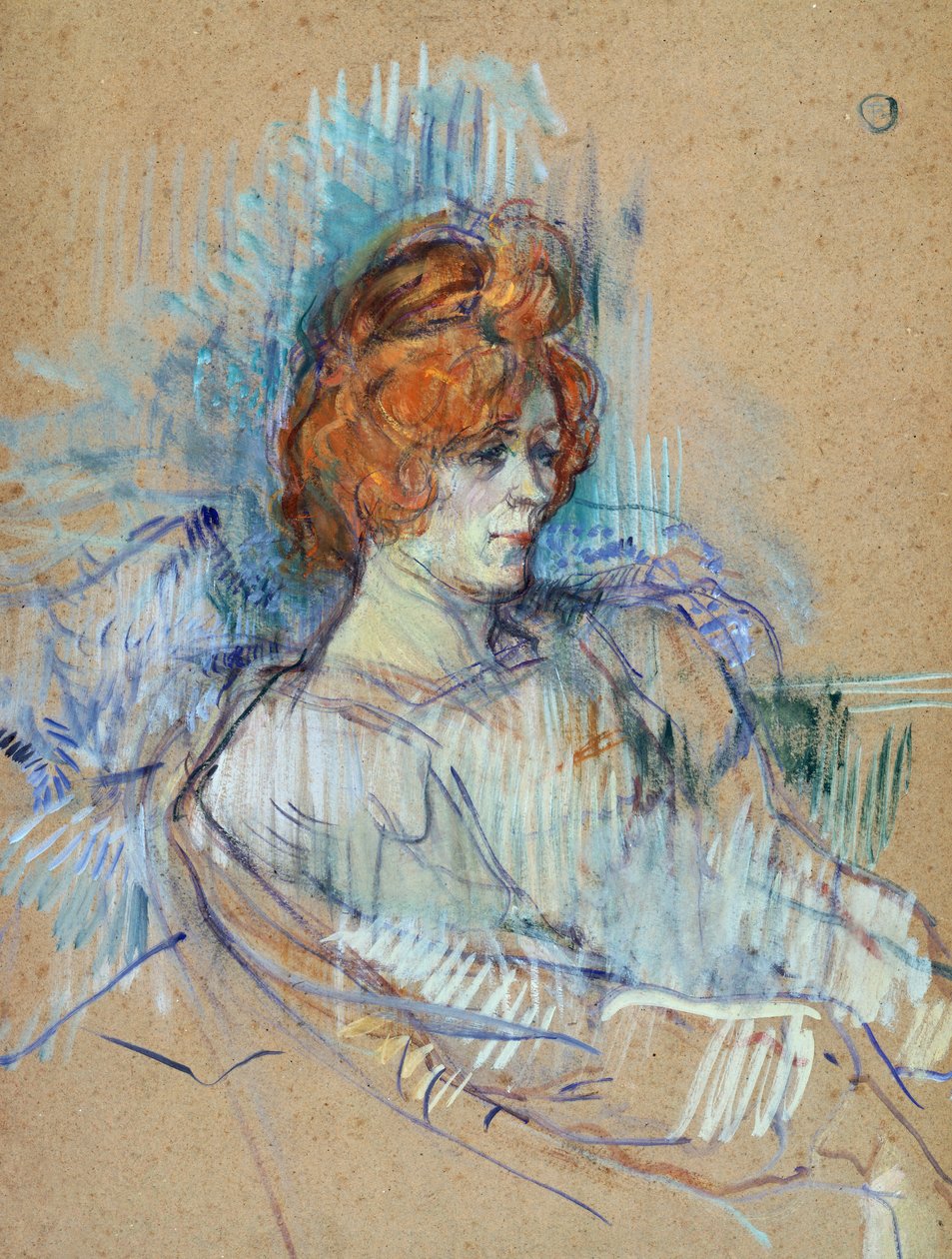 På scen, av Henri de Toulouse-Lautrec (1864-1901) av Henri de Toulouse Lautrec