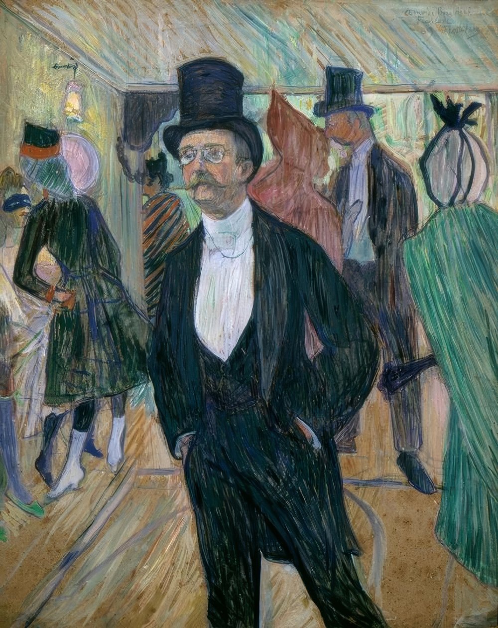 Porträtt av Henri Fourcade (Monsieur Henri Fourcade au bal av Henri de Toulouse Lautrec