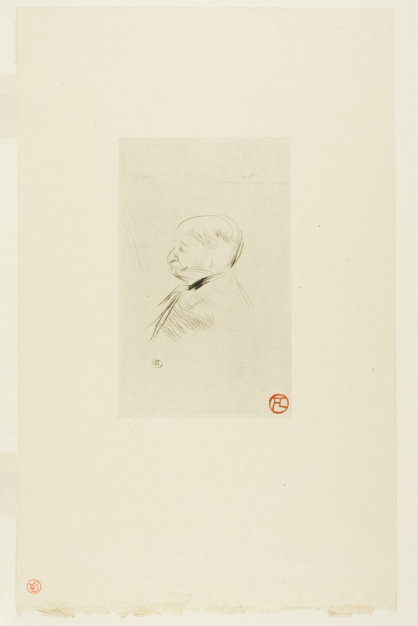 Porträtt av en man av Henri de Toulouse-Lautrec