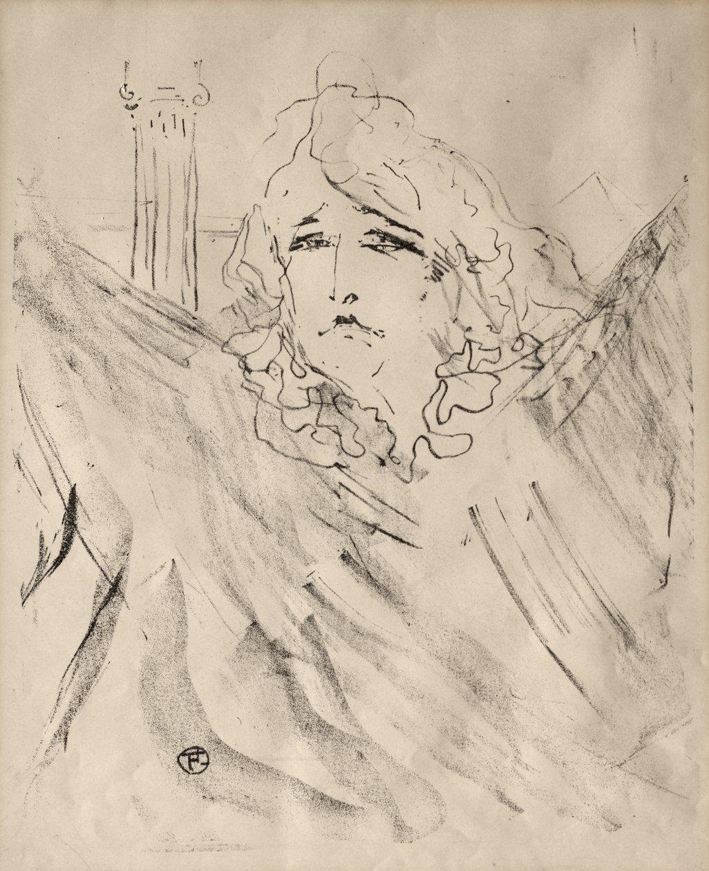 Porträtt av skådespelare och skådespelerskor: Tretton litografier: Sarah Bernhardt av Henri de Toulouse-Lautrec