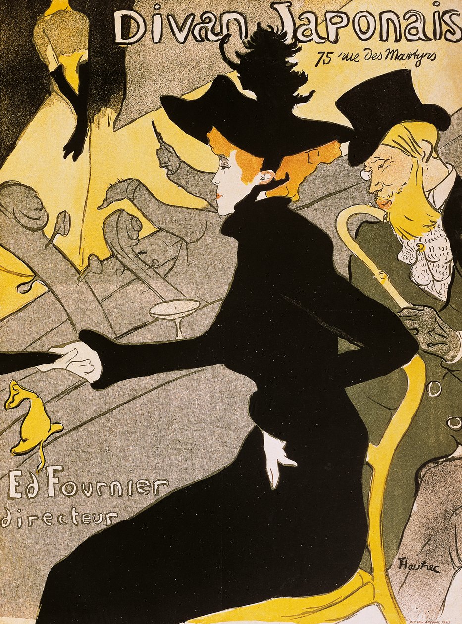 Affisch för japansk divan, av Henri de Toulouse-Lautrec (1864-1901) av Henri de Toulouse Lautrec