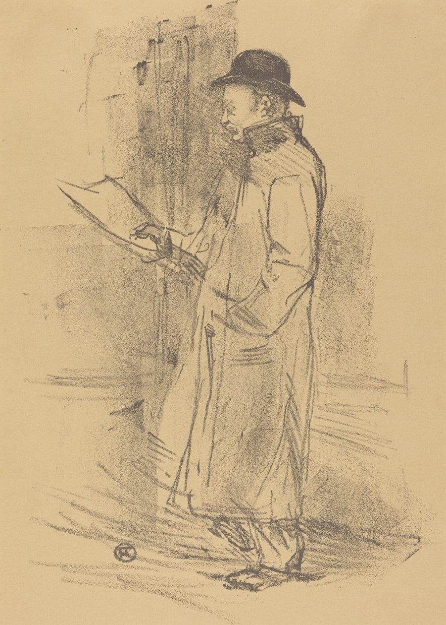 Program för ”Benefice Gemier” (Program för ”Bénéfice Gémier”) av Henri de Toulouse-Lautrec