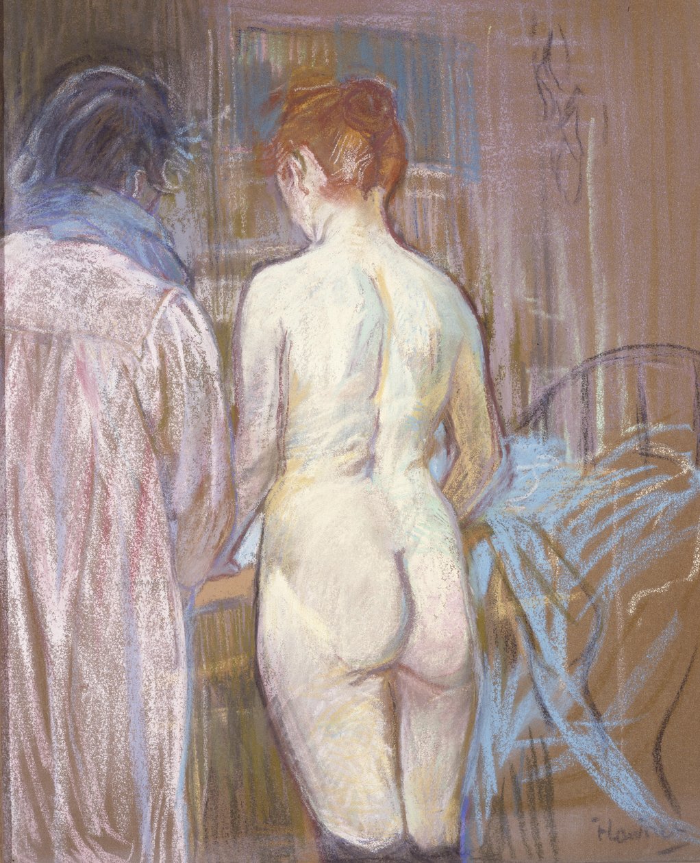 Prostituerade, ca 1893-1895 (pastellfärgad på smärgelskiva) av Henri de Toulouse Lautrec