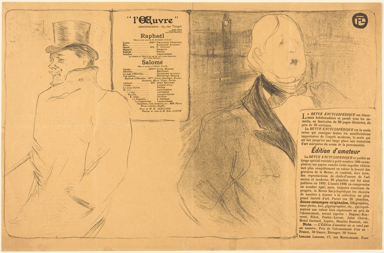 Raphael; Salome av Henri de Toulouse-Lautrec