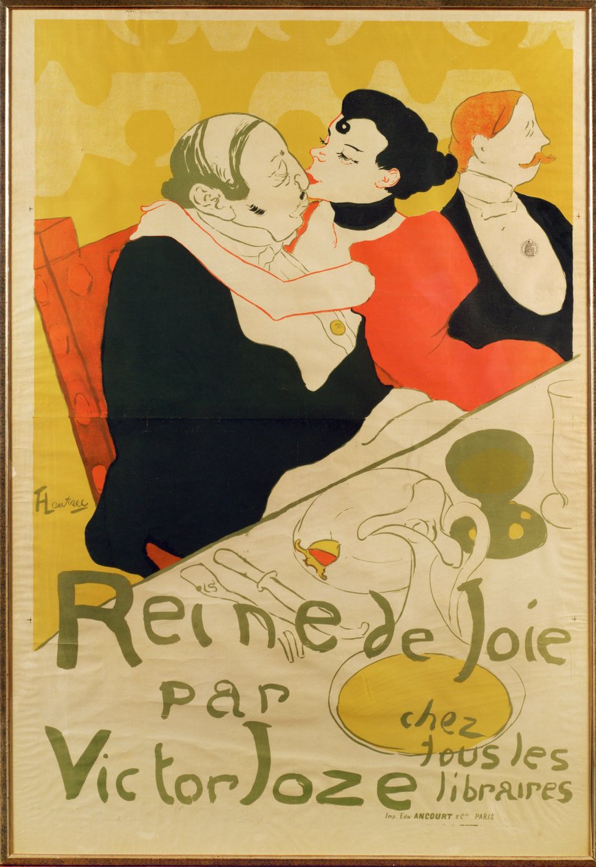 Reine de joie, en roman av Victor Joze är idag ihågkommen för Lautrecs affisch och hans grymma skildring av bokens karaktärer ... (lito) av Henri de Toulouse-Lautrec