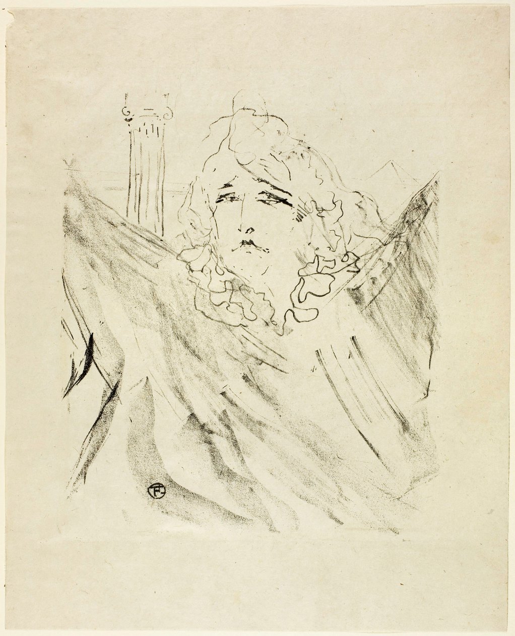 Sarah Bernhardt, från Treize Lithographies av Henri de Toulouse-Lautrec
