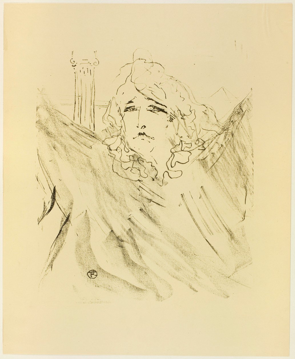 Sarah Bernhardt, från Treize Lithographies av Henri de Toulouse-Lautrec