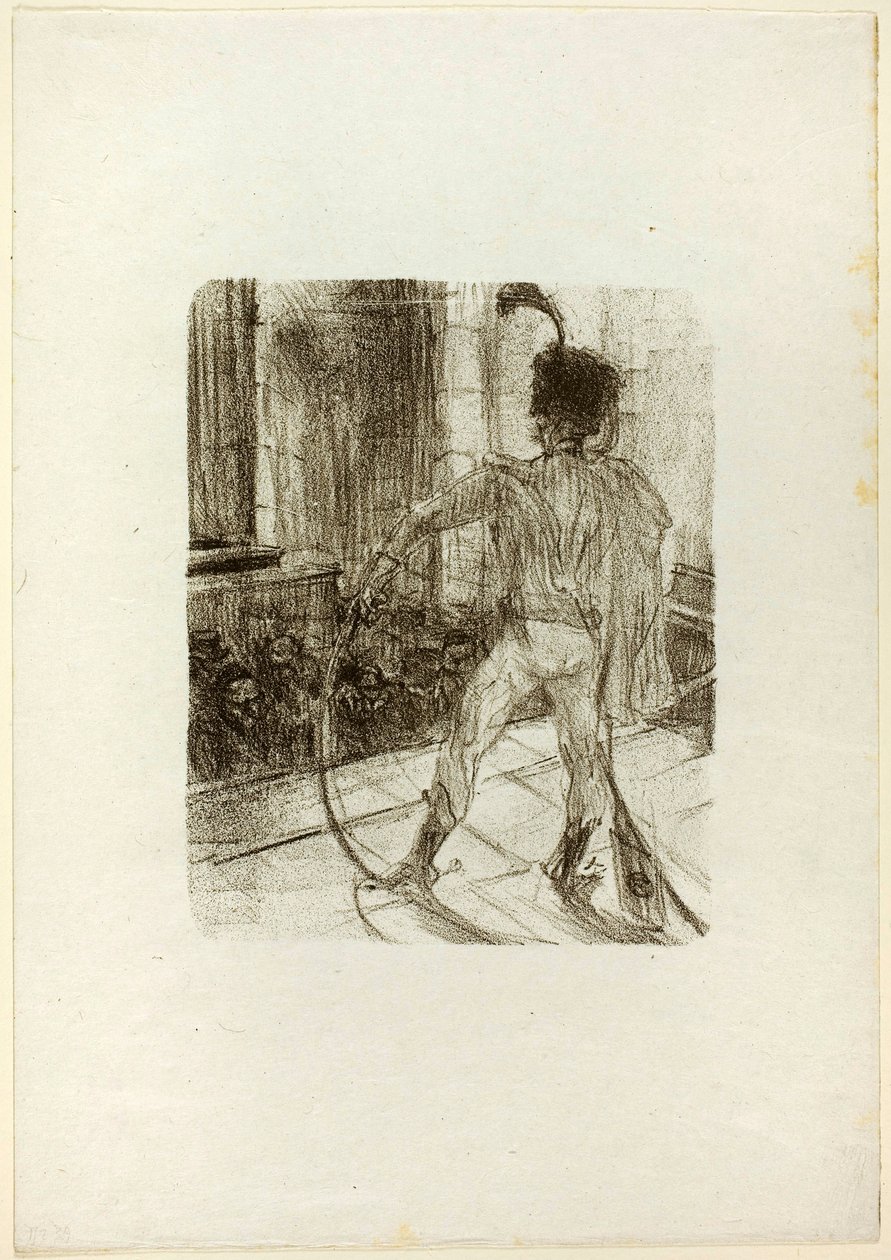 Schlomé Fuss i synagogan, från Au Pied du Sinaï av Henri de Toulouse-Lautrec