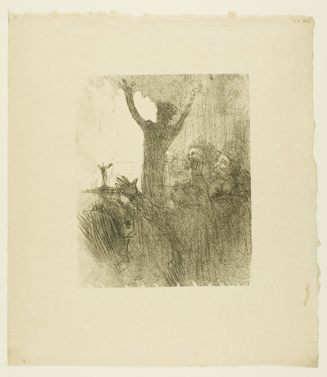 Schlomé Fuss i synagogan, från Au Pied du Sinaï av Henri de Toulouse-Lautrec