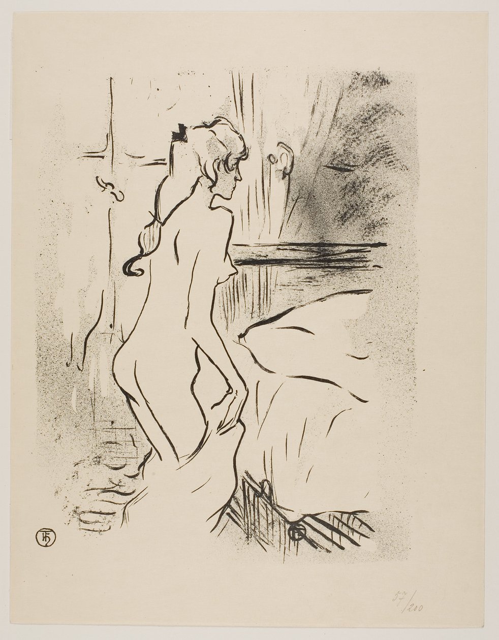 Studie av en kvinna av Henri de Toulouse-Lautrec