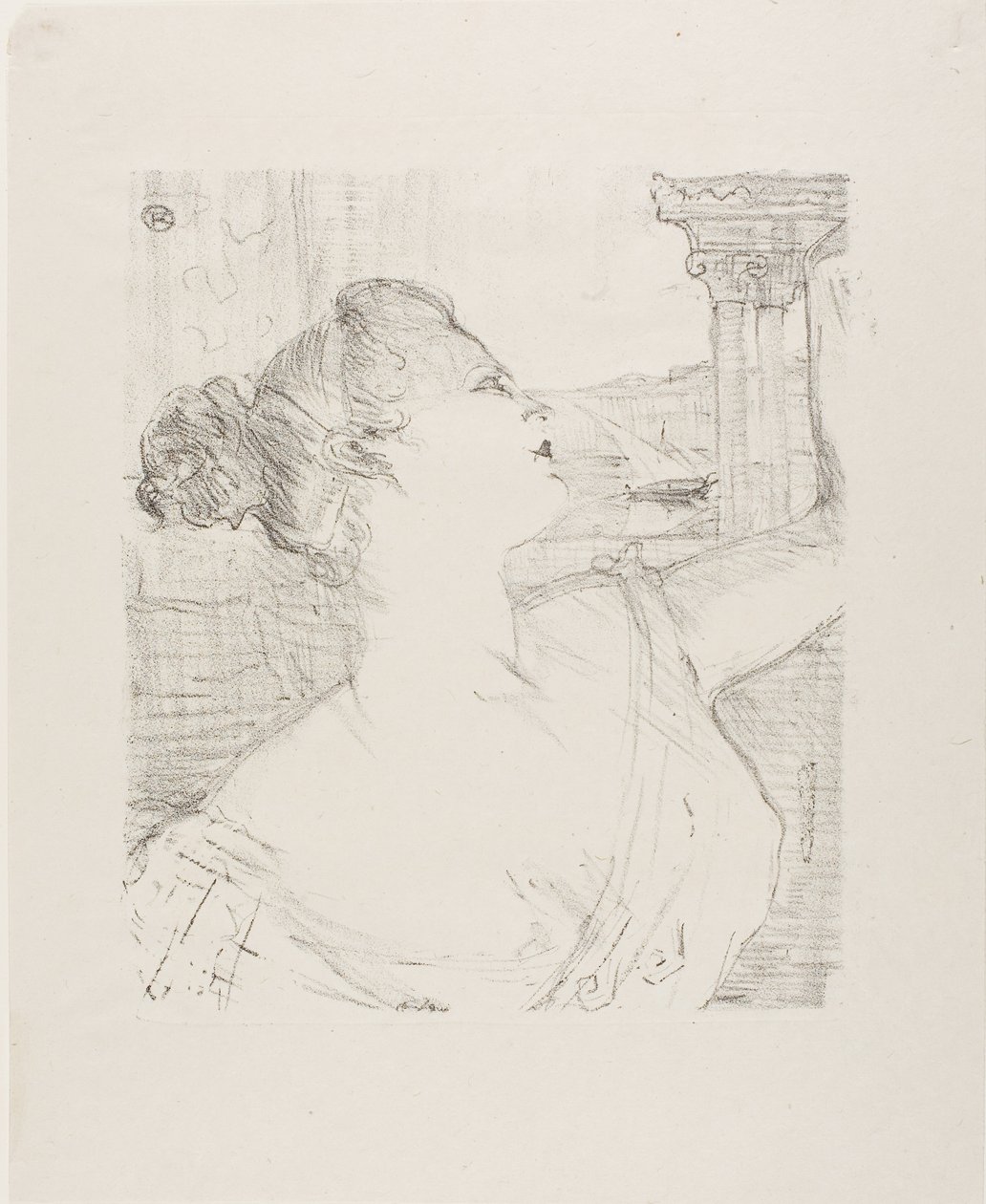 Sybil Sanderson, från Treize Lithographies av Henri de Toulouse-Lautrec