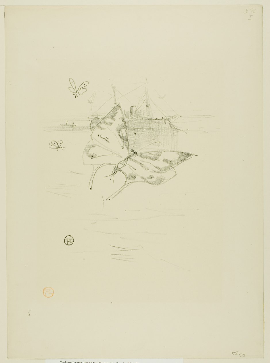 Fjärilarna, från Melodies av Désiré Dihau av Henri de Toulouse-Lautrec
