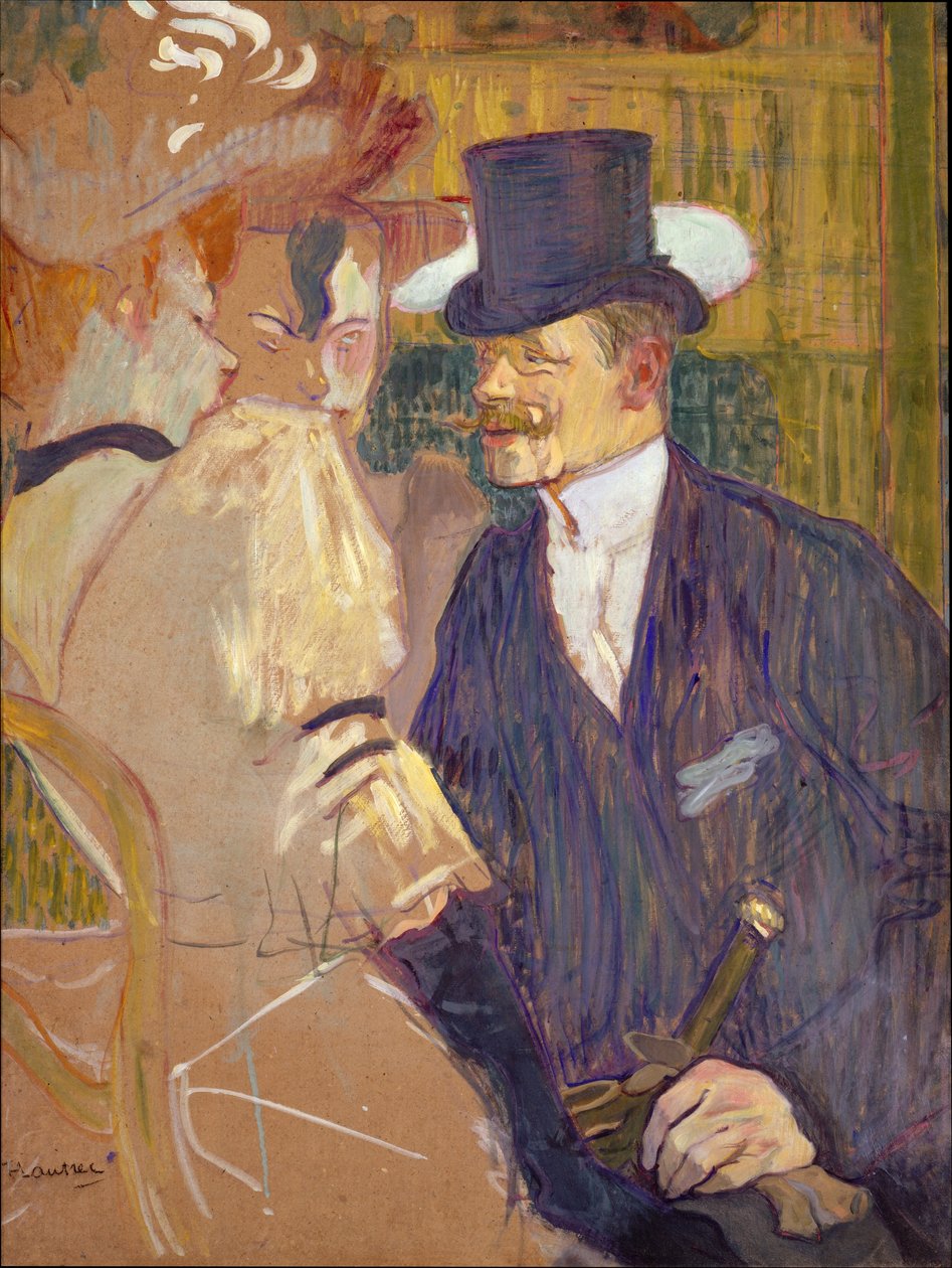 Engelsmannen (William Tom Warrener, 1861-1934) på Moulin Rouge av Henri de Toulouse-Lautrec