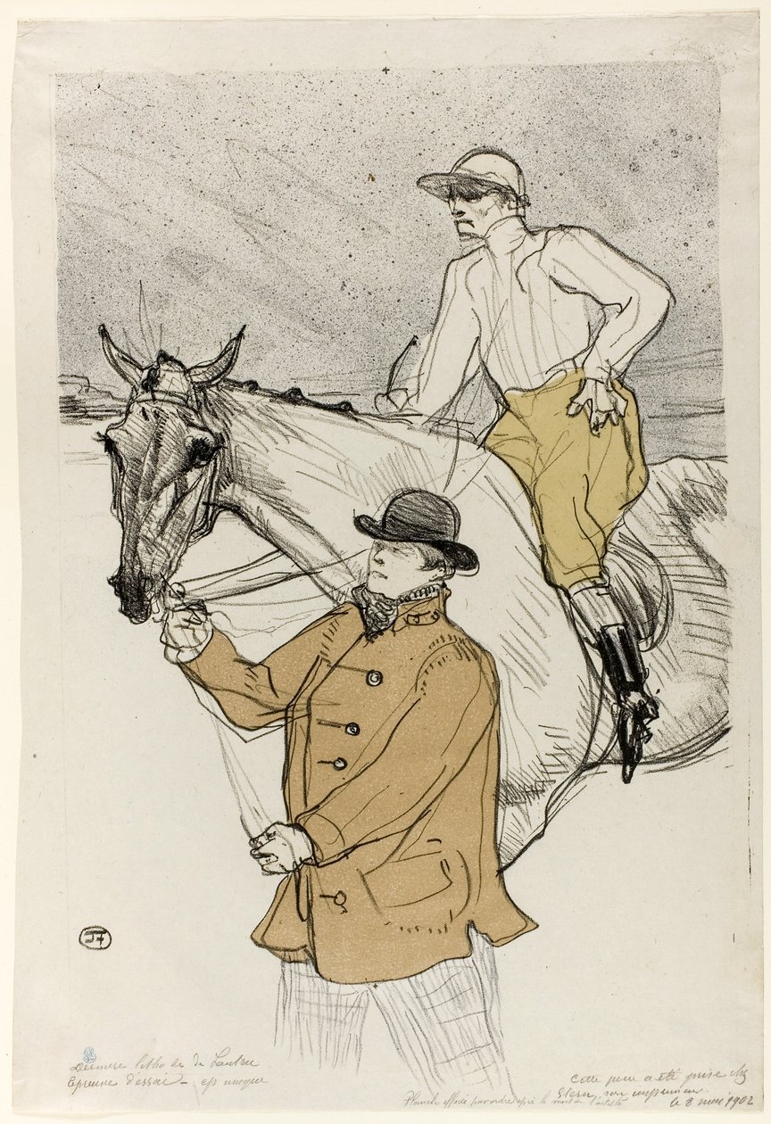 Jockeyn går till posten av Henri de Toulouse-Lautrec