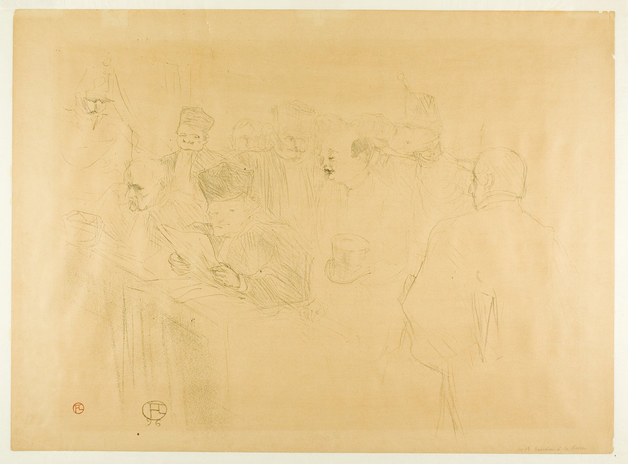 Lebaudy-rättegången, Mademoiselle Marsy ger bevis av Henri de Toulouse-Lautrec