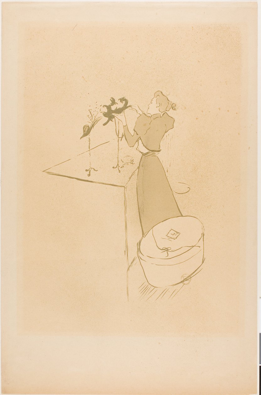 The Milliner, Renée Vert av Henri de Toulouse-Lautrec