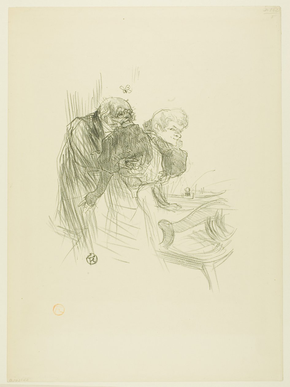 De polska judarnas bön, från Au Pied du Sinaï av Henri de Toulouse-Lautrec