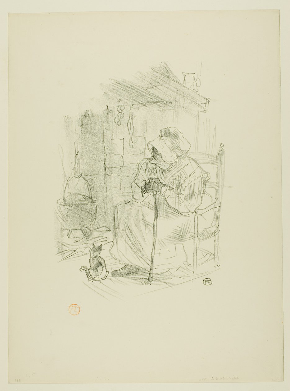 The Secret, från Mélodies de Désiré Dihau av Henri de Toulouse-Lautrec