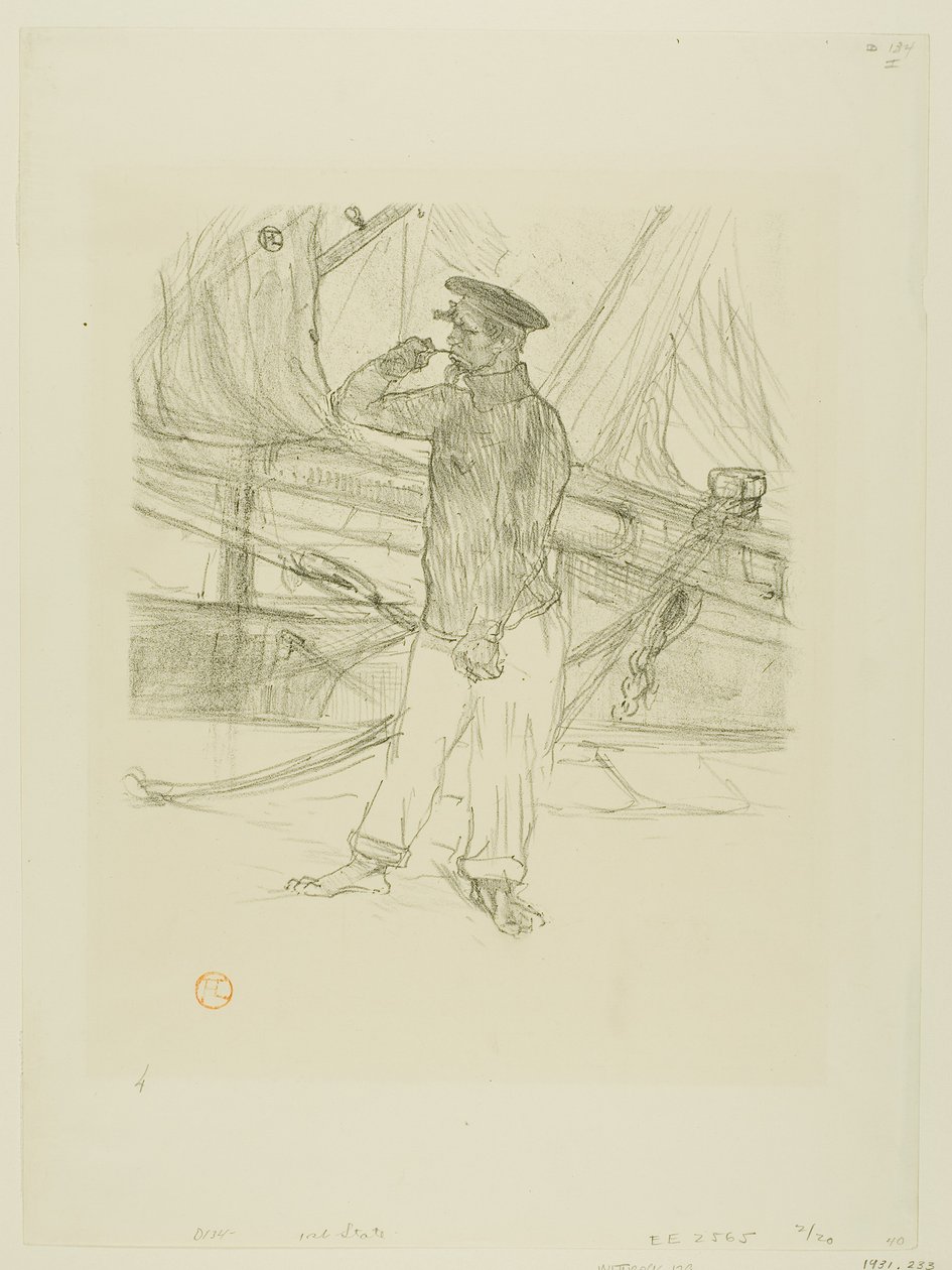 Den rökta sillen, från Melodies av Désiré Dihau av Henri de Toulouse-Lautrec