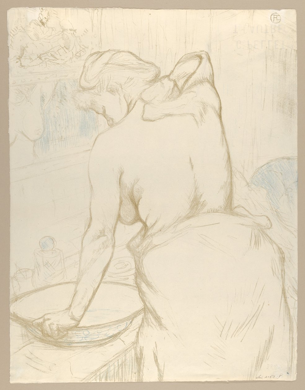 Tvätt, ur ”Elles” av Henri de Toulouse-Lautrec