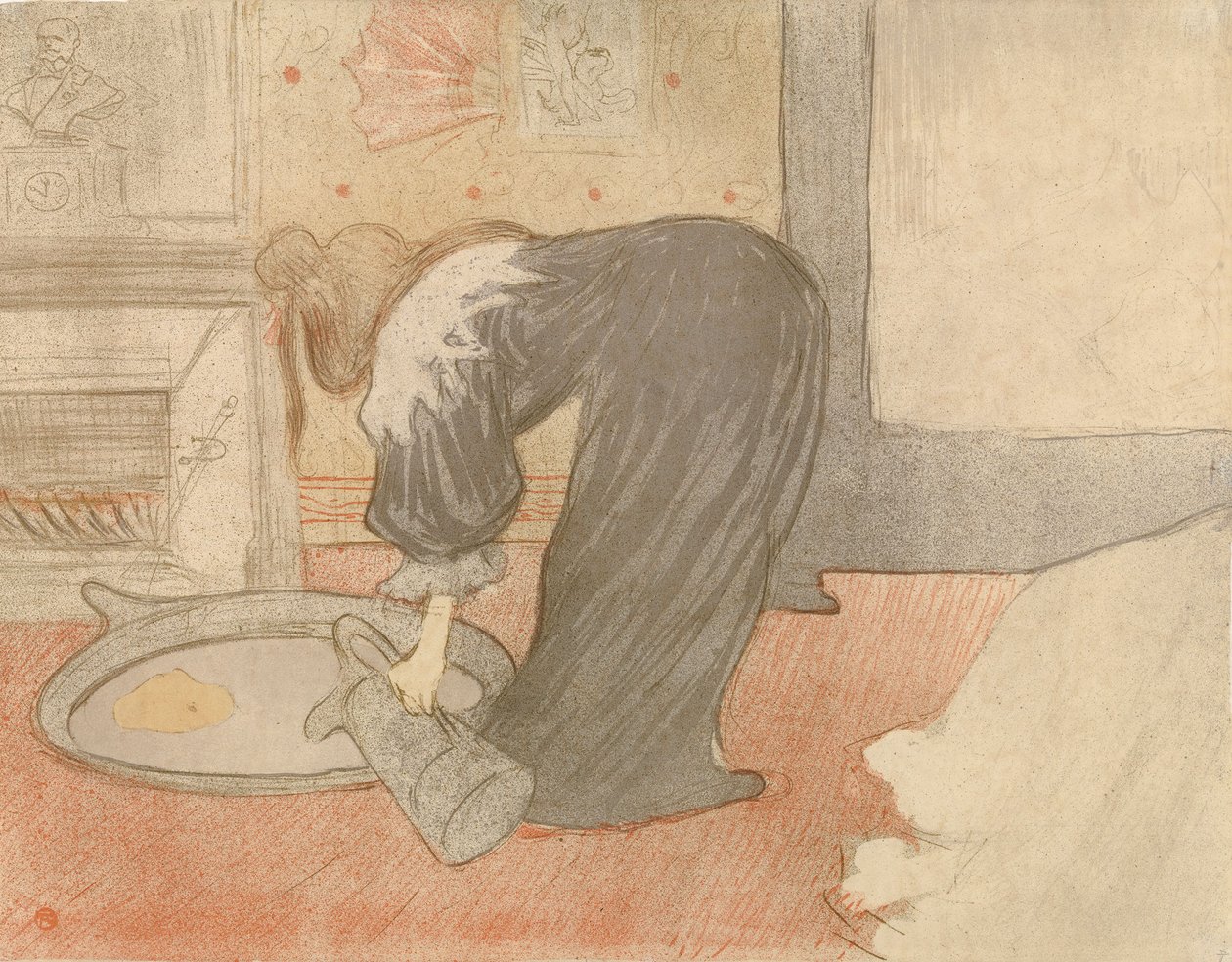 Kvinna vid baljan av Henri de Toulouse-Lautrec