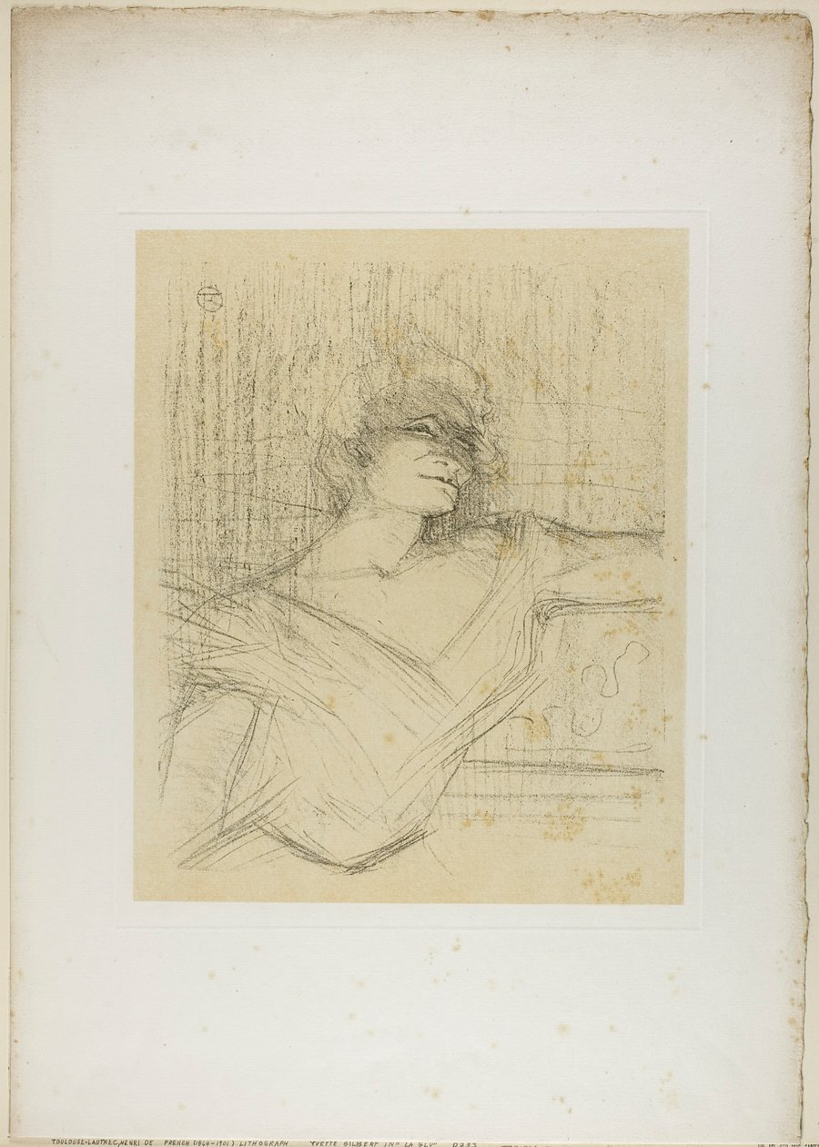 Yvette Guilbert—In the Glu, från Yvette Guilbert av Henri de Toulouse-Lautrec