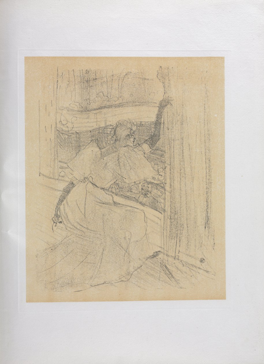 Yvette Guilbert-Engelska serien: Saluting the Audience av Henri de Toulouse-Lautrec