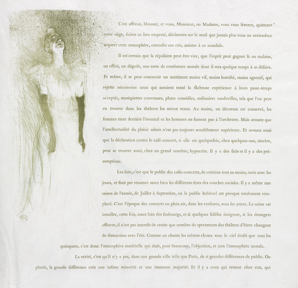 Yvette Guilbert-French Series: Nr 3 av Henri de Toulouse-Lautrec