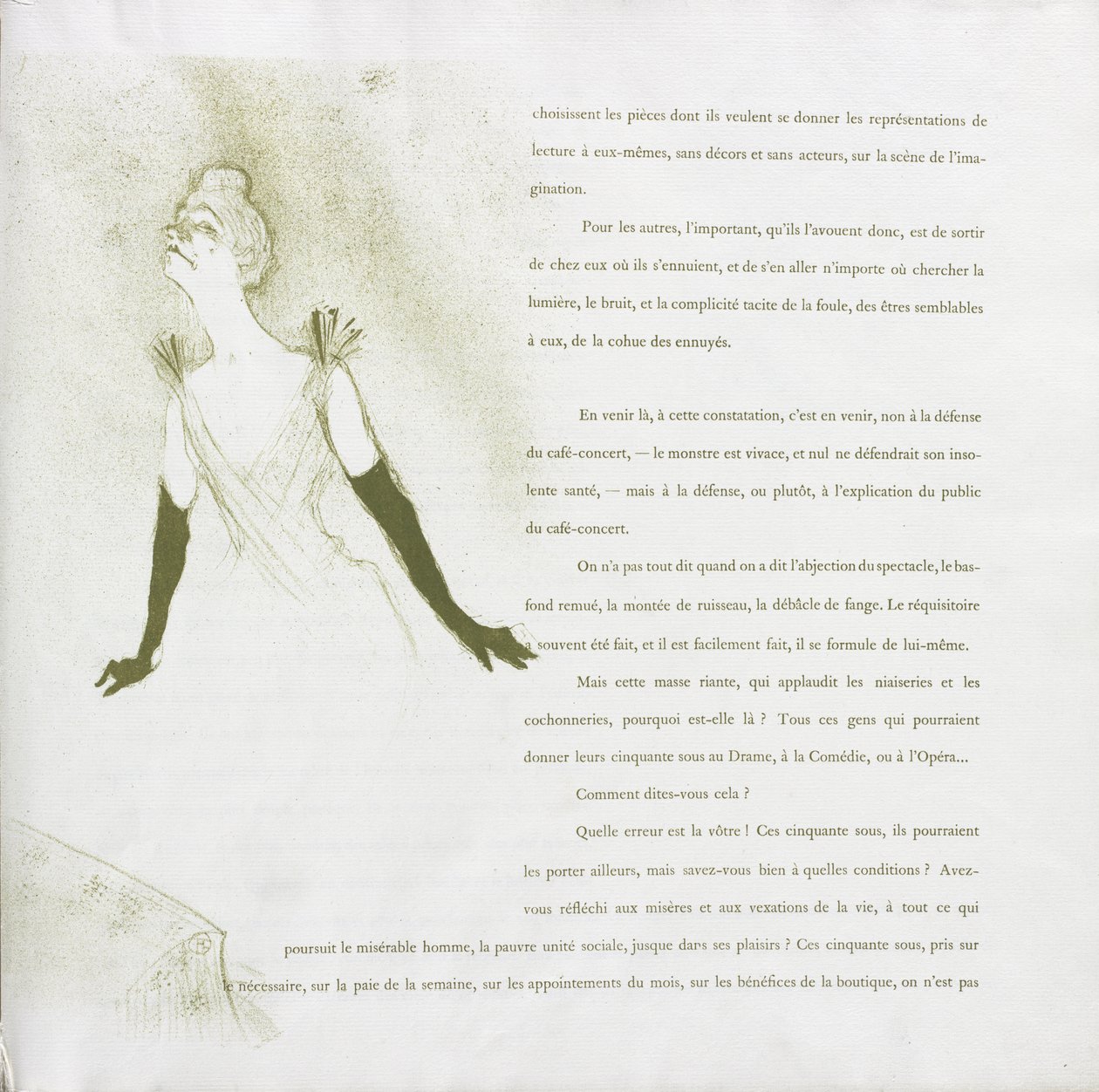 Yvette Guilbert-French Series: Nr 4 av Henri de Toulouse-Lautrec