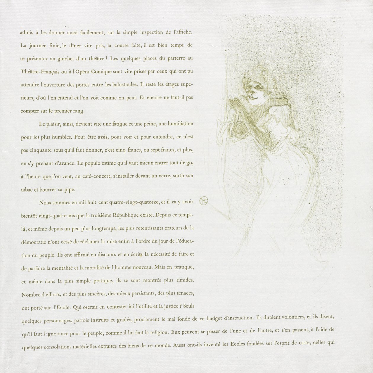 Yvette Guilbert-French Series: Nr 5 av Henri de Toulouse-Lautrec